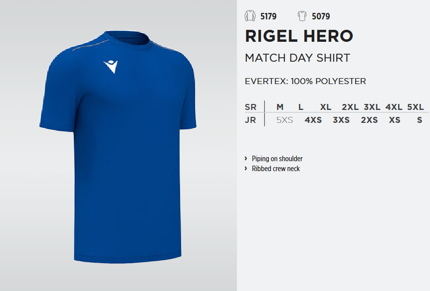 Macron Rigel Hero Match Day Shirt