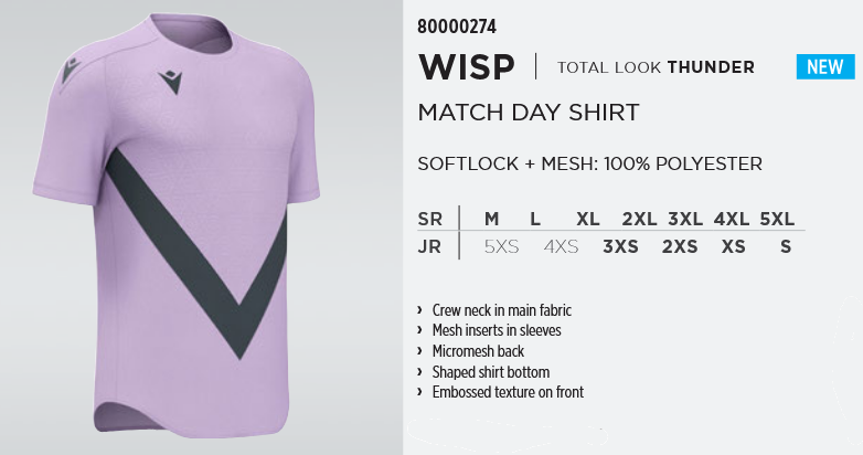Wisp Match Day Shirt - Total Look Thunder