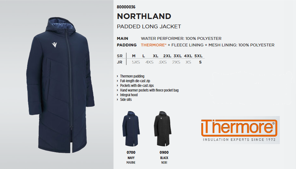 80000036 - Northland Padded Long Jacket