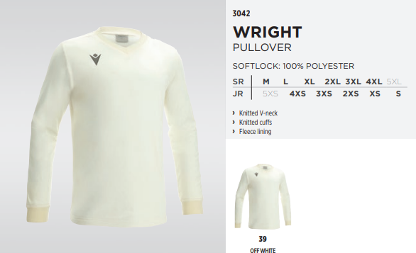 3042 - Wright Pullover Cricket